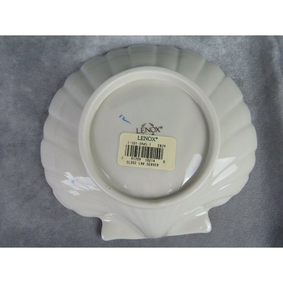 Lenox China Ivory Scallop Shell Candy Dish 24Kt Gold Trim MINT IN BOX - Picture 3 of 5